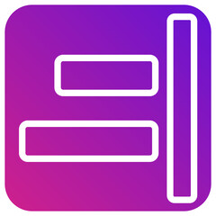 Right alignment Vector Icon Design Illustration