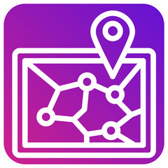 Railway map Vector Icon Design Illustration