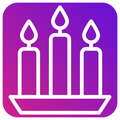Candle Vector Icon Design Illustration