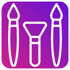 Makeup brushes Vector Icon Design Illustration