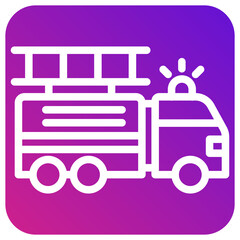 Fire truck Vector Icon Design Illustration