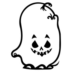 Spooky Ghost Silhouette Halloween Celebration