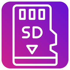 Memory card Vector Icon Design Illustration