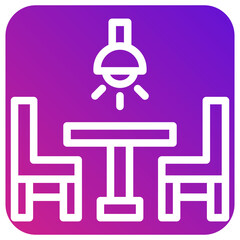Dining Table Vector Icon Design Illustration