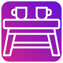 Tea Table Vector Icon Design Illustration