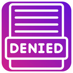 Denied Vector Icon Design Illustration