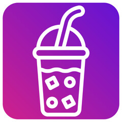 Iced Coffee Vector Icon Design Illustration