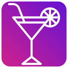 Cocktail Vector Icon Design Illustration