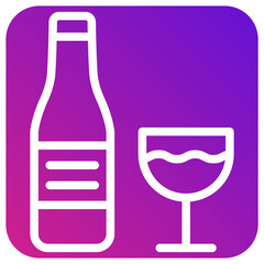 Wine Bottle Vector Icon Design Illustration