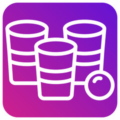 Beer Pong Vector Icon Design Illustration