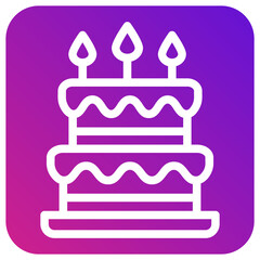 Cake Vector Icon Design Illustration