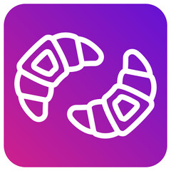 Croissant Vector Icon Design Illustration