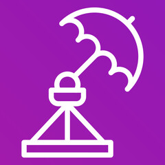 Umbrella light Vector Icon Design Illustration