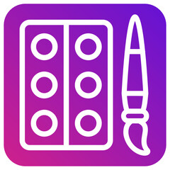 WaterColor Vector Icon Design Illustration