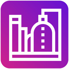 Oil Factory Vector Icon Design Illustration