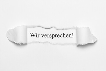 Wir versprechen!	
