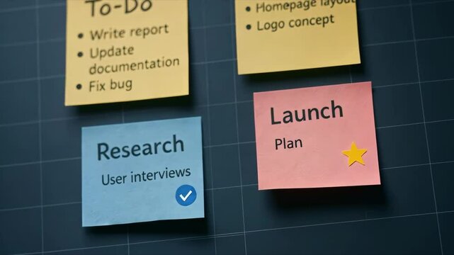 Effective Project Management Organizing Tasks with Sticky Notes for Enhanced Planning and Task Organization