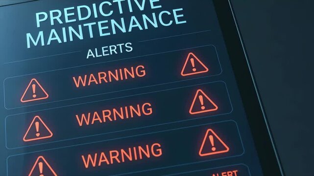 Predictive Maintenance Technology Monitoring Alerts and Warnings for Engineering System Efficiency and Timely Interventions