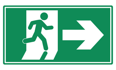 Exit sign. Emergency exit sign. Vector illustration design