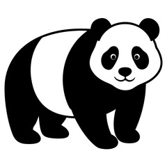 panda bear with a bamboo © Swopna