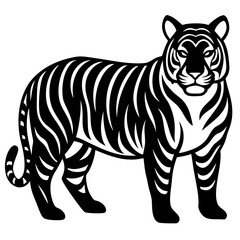 white tiger vector