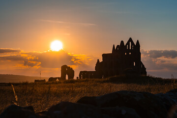 Whitby Abbey at sunset