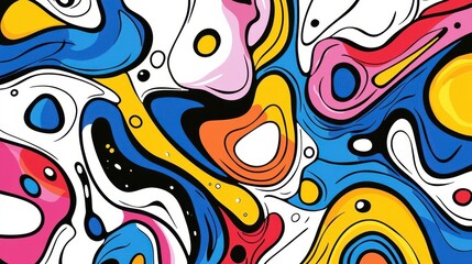 Fototapeta premium Colorful Abstract Curves and Shapes