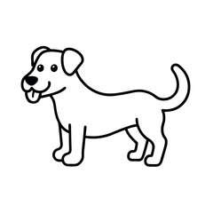 vector illustration of cartoon dog