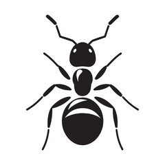Strategic Ant silhouette, always planning the next move – Ant illustration – Ant vector – Insect silhouette


