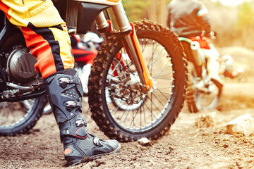 biker before the start