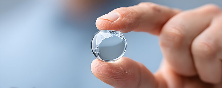 Economist examining a splintered glass sphere filled with unpredictable financial trends, signifying investment risks.