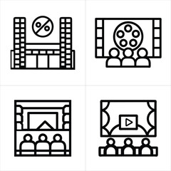 cinema icon set

