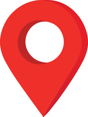 flat geometric minimalist red map pin,minimal geometric red map pointer,simple flat red cartography map marker,vibrant geometric red map indicator icon
