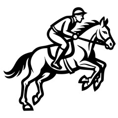 cowboy and horse running silhouettes