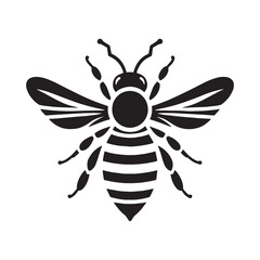 Amazing Bee silhouette, keeping the garden alive – Bee illustration – Bee vector – Insect silhouette

