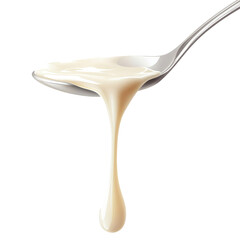 Condensed Milk Flow on transparent background