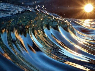 Shiny shine reflection wave bright