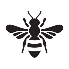 Elegant Bee silhouette, a busy bee of the natural world – Bee illustration – Bee vector – Insect silhouette


