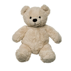 Obraz premium Soft and Cuddly Beige Bear Toy for Children, Perfect for Comfort and Playtime, Ideal Gift for Young Kids and Baby Showers