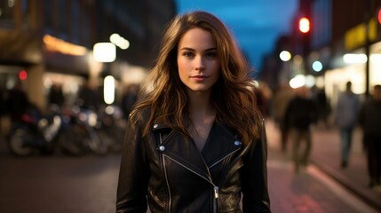 Fototapeta premium edgy dark leather