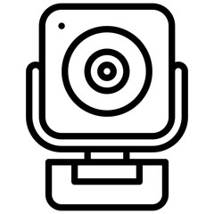 Webcam. Editable stroke vector icon.