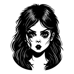halloween exorcist girl scary illustration sketch hand draw