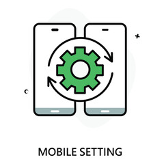 Mobile Device Setup and Settings vector Icon design