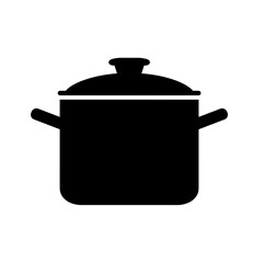 Cooking pot silhouette icon