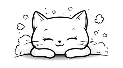 A line drawing of a cat. The illustration captures the complexity and functionality of the animal.