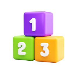 3D Educational Number Blocks for Kids Learning