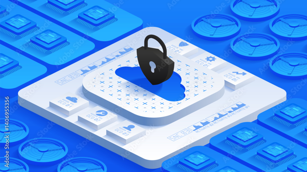 Poster encryption-based cloud data protection and antivirus security ensure privacy and prevent cyber threa