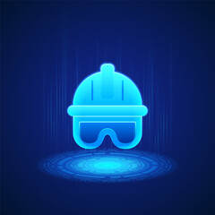 Protective Helmet Icon. Safety, protection and risk management in industrial and construction settings. Ideal for content related to personal protective equipment, workplace safety and construction