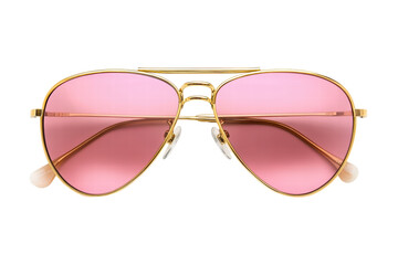 Isolated Pink Aviator Sunglasses