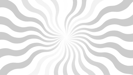 Fototapeta premium Retro style gray sunburst or sunbeam swirl illustration